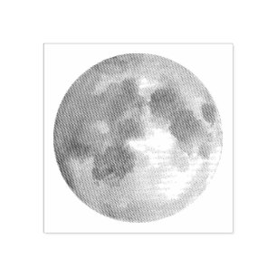 Create Your Own Mystical Full Moon Rubber Stamp
