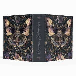 Create Your Own Mystical Golden Mauve Moth Floral Binder