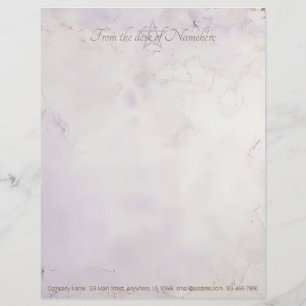 Create Your Own Mystical Lavender Purple Gunge Letterhead