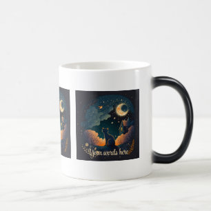 Create Your Own Mystical Midnight Black Cat Magic Mug