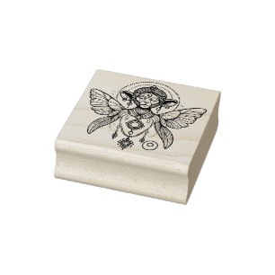 Create Your Own Mystical Monkey Fairy Shaman Rubber Stamp