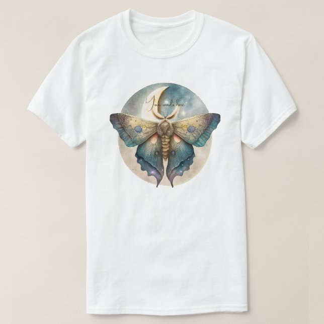 Create Your Own Mystical Moon Moth T-Shirt (Design Front)