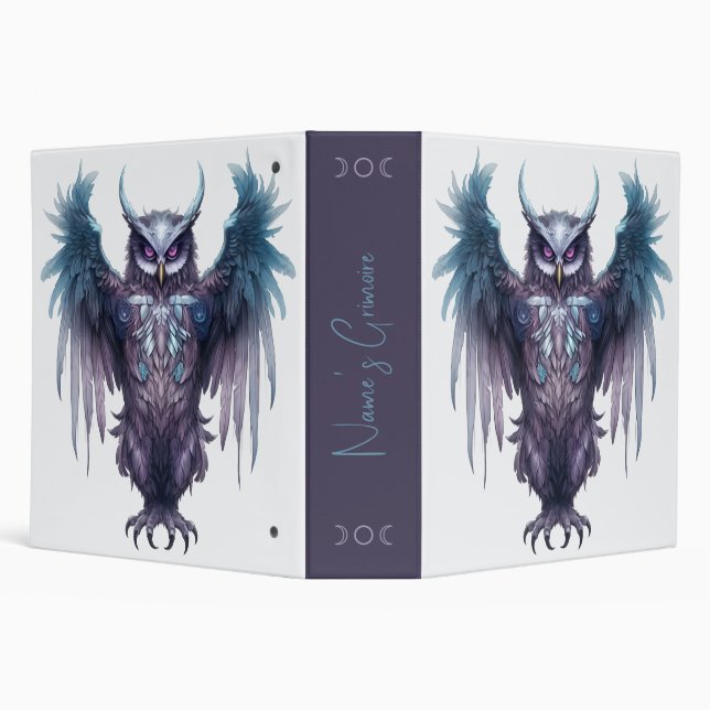 Create Your Own Mystical Purple Owl Binder (Background)