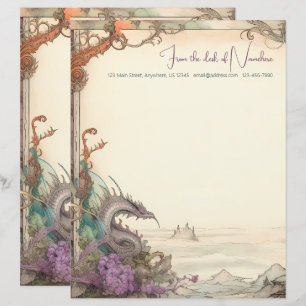 Create Your Own Mystical Sea Dragon Stationery