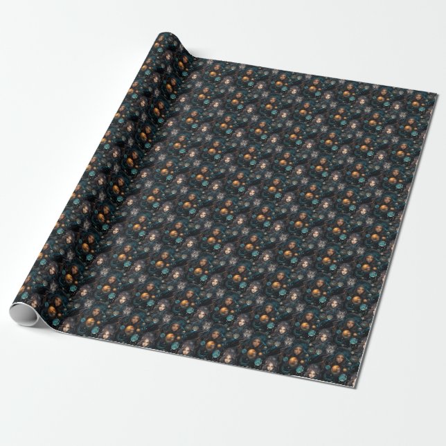 Create Your Own Mystical Seer Wolf Familiar Wrapping Paper (Unrolled)