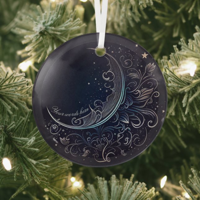 Create Your Own Mystical Silver Moon Glass Ornament (Insitu)