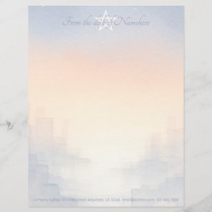Create Your Own Mystical Sunset Landscape Letterhead