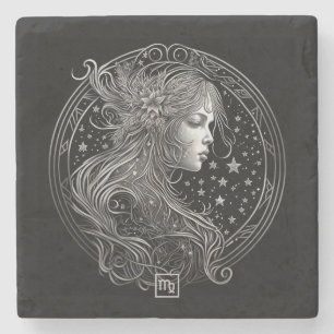 Create Your Own Mystical Virgo Stone Coaster