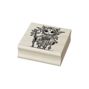 Create Your Own Mystical Woodland Elf Girl Rubber Stamp