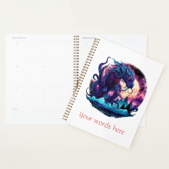 Create Your Own Mythical Kraken Water Dragon Planner (Display)