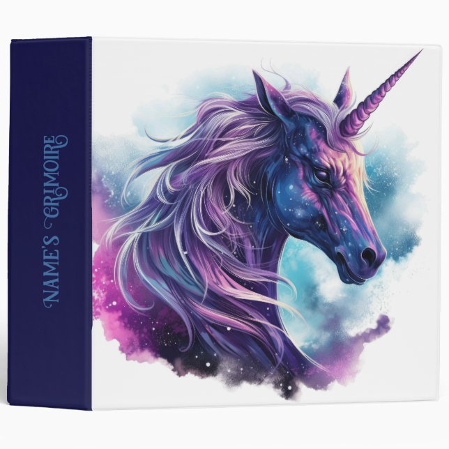 Create Your Own Mythical Purple Unicorn Binder (Front/Spine)