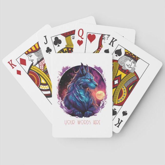 Create Your Own Mythical Sith Wild Cat Playing Cards (Back)