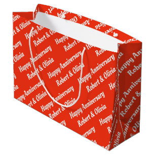 Create Your Own Name Anniversary  Large Gift Bag