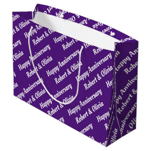 Create Your Own Name Anniversary Large Gift Bag