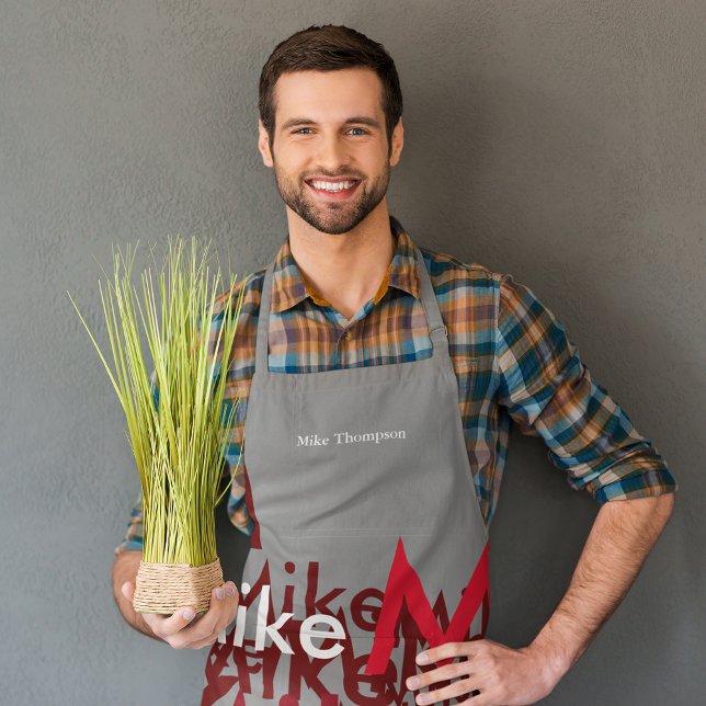create your own name customized  apron (custom strap colors)