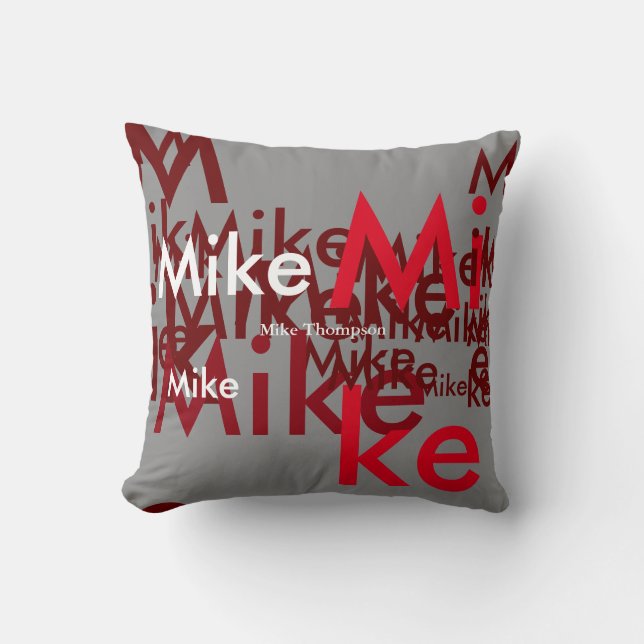 create your own name customized throw pillow (Front)