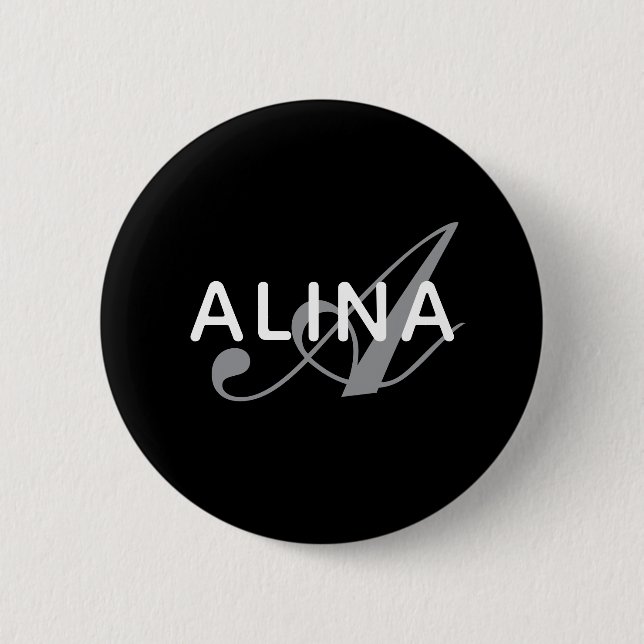 Create Your Own Name Monogra Design 2¼UV Resistant 2 Inch Round Button (Front)