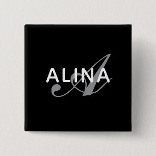 Create Your Own Name Monogram Design 2'' Square 2 Inch Square Button