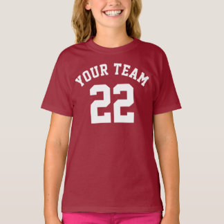 Create Your Own Name Number Sports Jersey Kids  T- T-Shirt