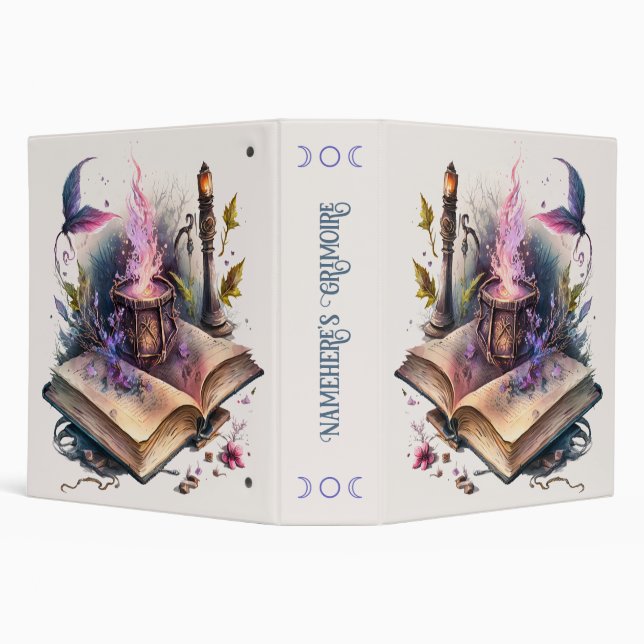 Create Your Own Nature Witch Spell Book Binder (Background)