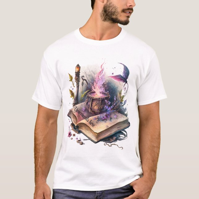 Create Your Own Nature Witch Spell Book T-Shirt (Front)