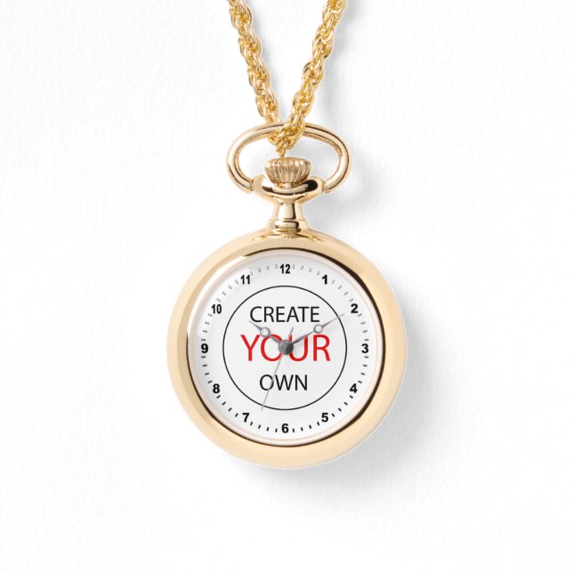 Create Your Own Necklace Watch, Personalize /Photo (Front)