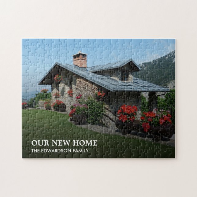 Create your own new home family jigsaw puzzle (Horizontal)