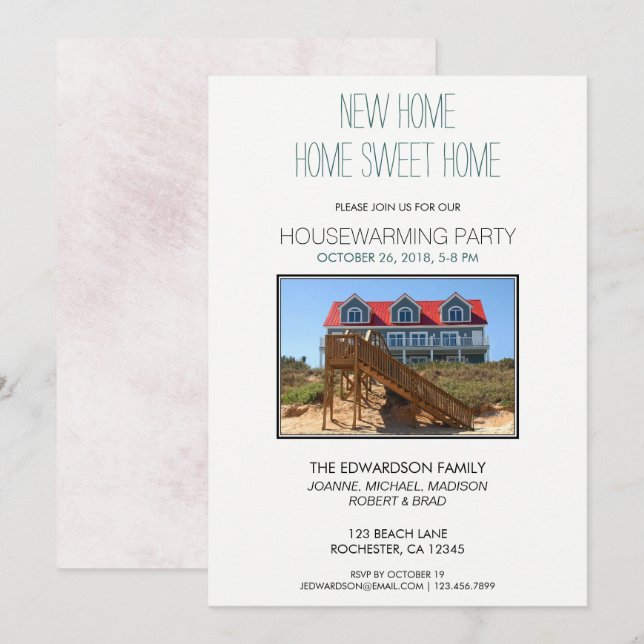 Create your own New Home Housewarming party Invitation (Front/Back)