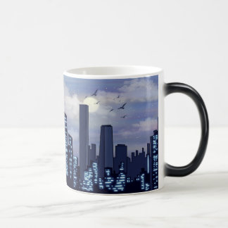 Create Your Own Night Sky & Birds City Landscape Magic Mug