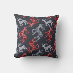 Create Your Own Nordic Christmas Deer Throw Pillow