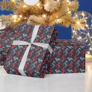 Create Your Own Nordic Christmas Deer Wrapping Paper