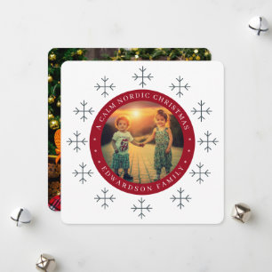 Create your own nordic family photo christmas holiday card