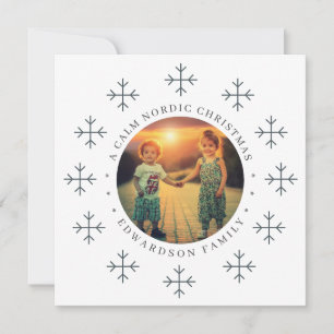 Create your own nordic family photo christmas holiday card