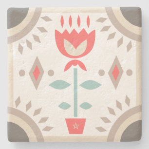 Create Your Own Nordic Style Yule Potted Flower Stone Coaster