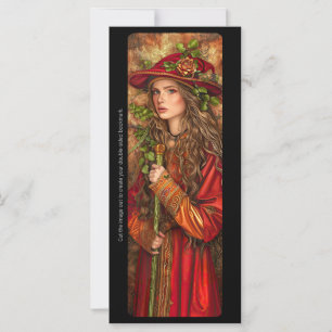Create Your Own Nouveau Red Nature Witch Bookmark