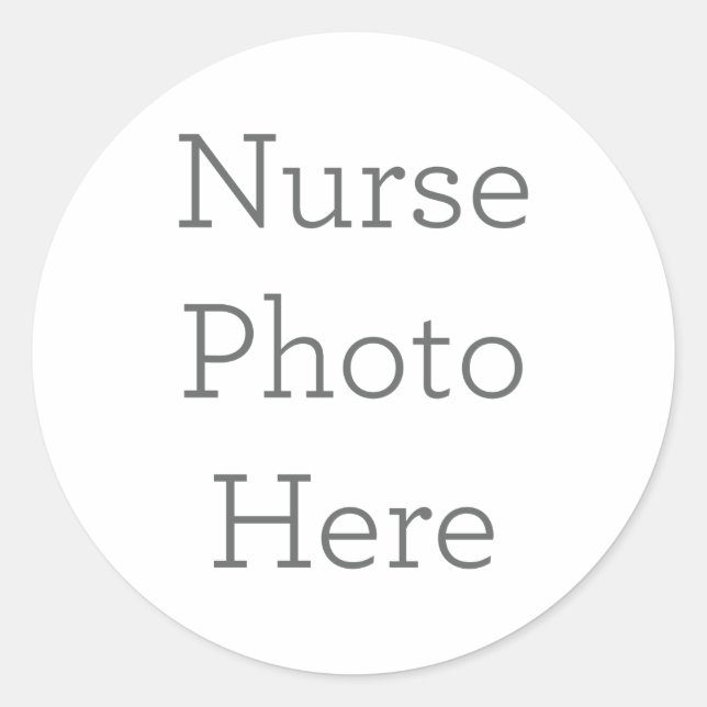 Create Your Own Nurse Photo Sticker Gift (Front)