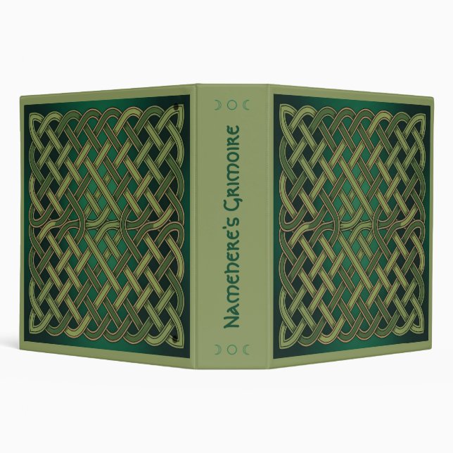 Create Your Own Ombre Green Celtic Knotwork Binder (Background)