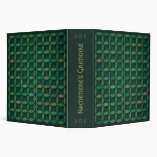 Create Your Own Ombre Green Gold Leaf Knotwork Binder