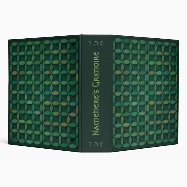 Create Your Own Ombre Green Gold Leaf Knotwork Binder (Background)