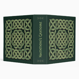 Create Your Own Ombre Shield Green Celtic Knotwork Binder