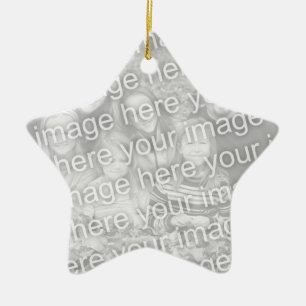 Create Your Own One-Sided Star Photo Keepsake Ceramic Ornament