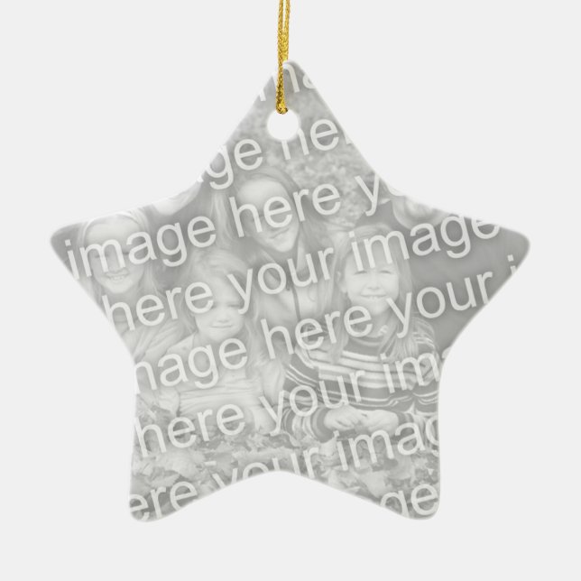 Create Your Own One-Sided Star Photo Keepsake Ceramic Ornament (Front)