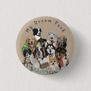 Create Your Own Or Not Template Happy Dog Pack 1 Inch Round Button