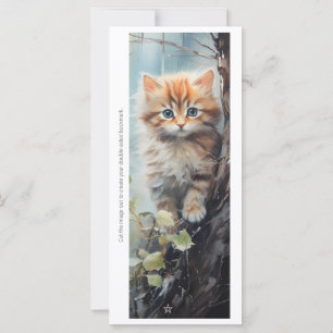 Create Your Own Orange Kitten Vine Bookmark Card