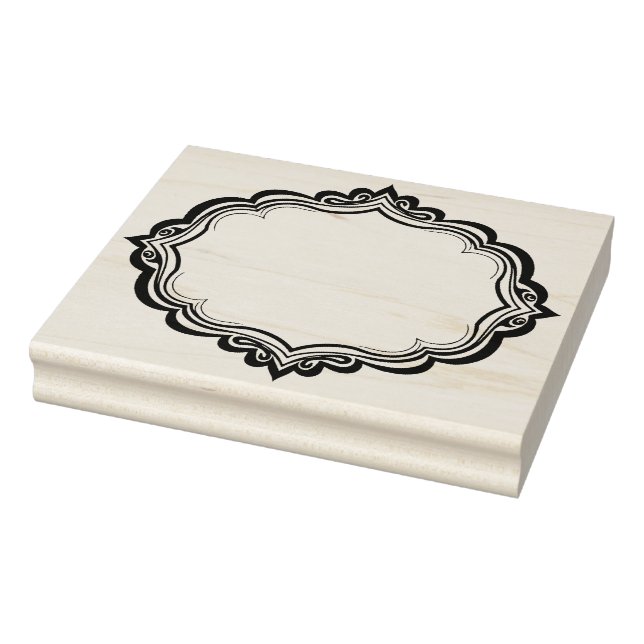 Create Your Own Ornamental Quatrefoil Frame Rubber Stamp (Stamp)