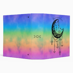 Create Your Own Ornate Boho Moon Silhouette Binder