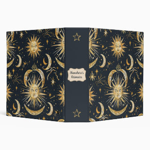 Create Your Own Ornate Celestial Blue & Gold Binder