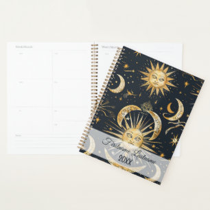 Create Your Own Ornate Celestial Blue & Gold Planner