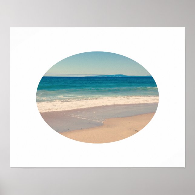 Create Your Own Oval Framed Landscape Photo Poster (Front)