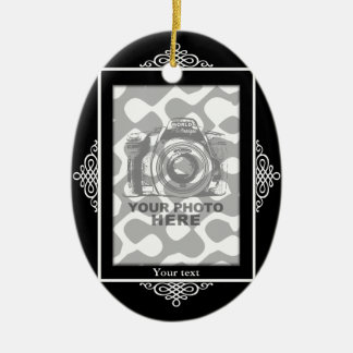 Create Your Own Oval Ornament Black Frame
